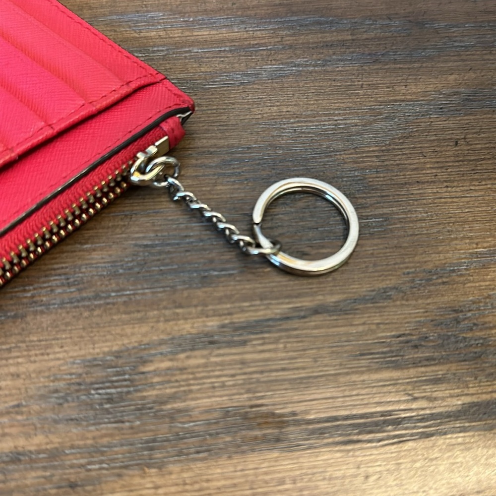 Kate Spade Red Card Keychain & Kate Spade Zip Around Wallet Bundle EUC - Picture 7 of 14